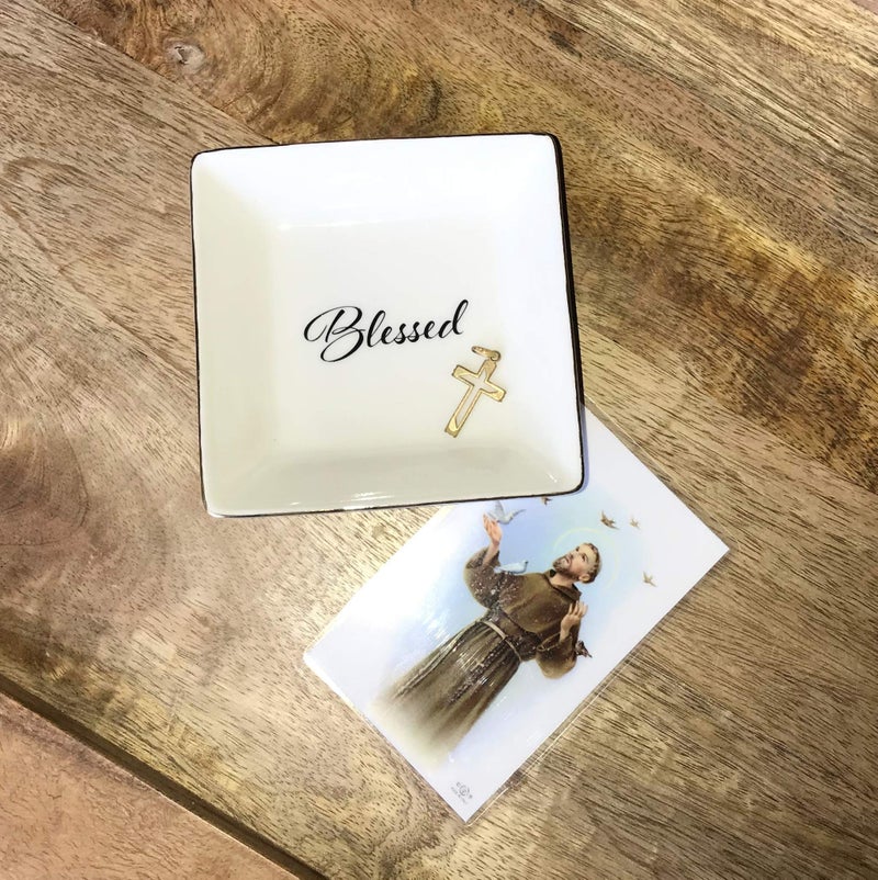 Simply Charmed Blessed Ceramic Jewelry Dish or Ring Holder - Religious Gift for Easter, Confirmation or Baptism - Image 5